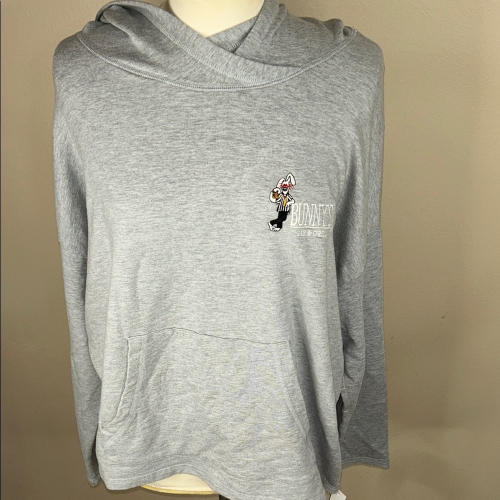 Gray Embroidered Women's Hoodie